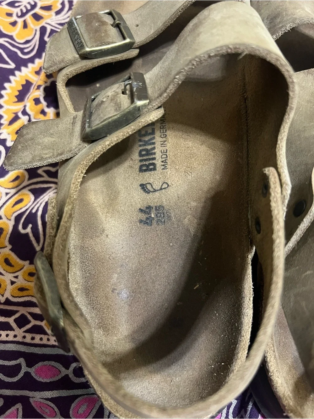 Birkenstock Milano crosstown Rugged Leather Sandals Khaki size 44